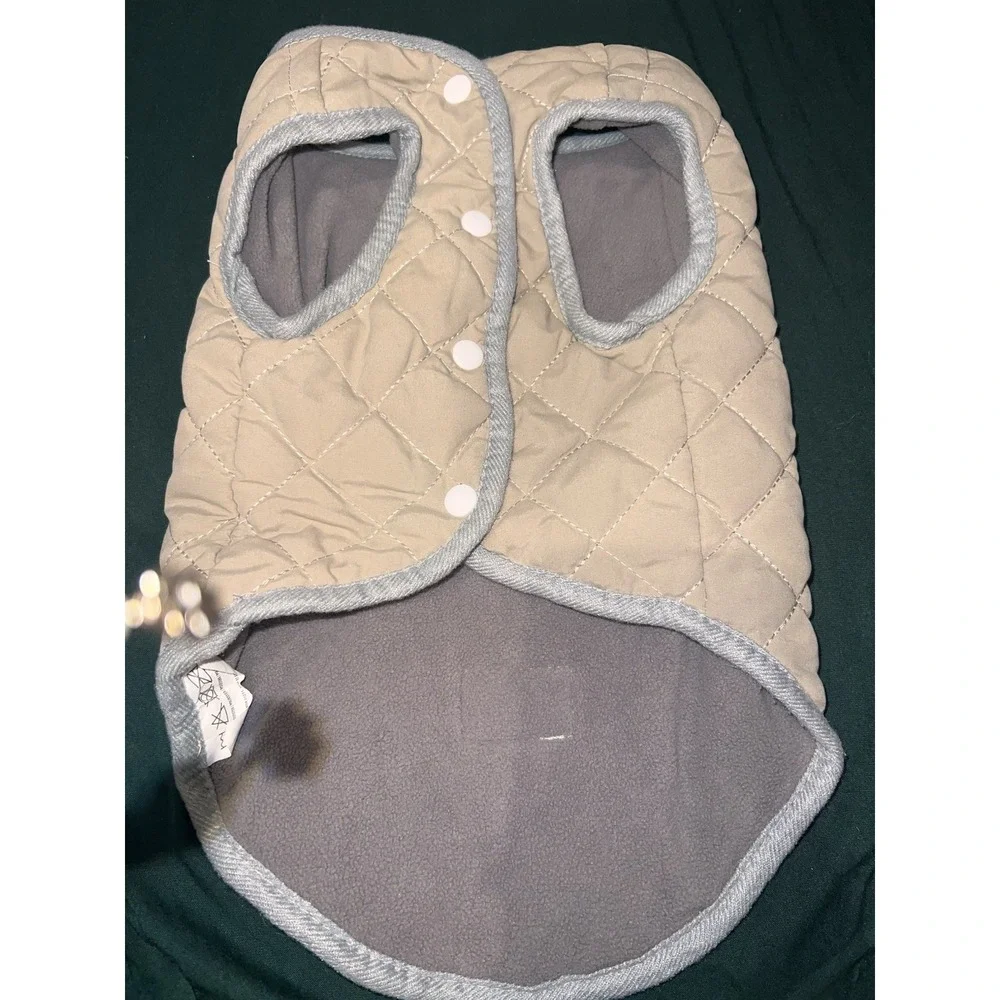 Dog coat medium/small Tan/taupe With Fleece Lining